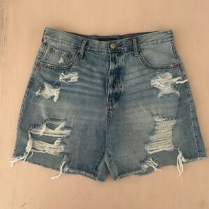 Aeropostale High Rise 90’s Distress Baggy Shorts